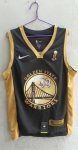 NBA 30 Curry Warriors Champions Maillot noir or brodé